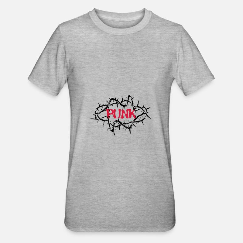 Punks Not Dead - T-shirt polycoton Unisexe - gris chiné