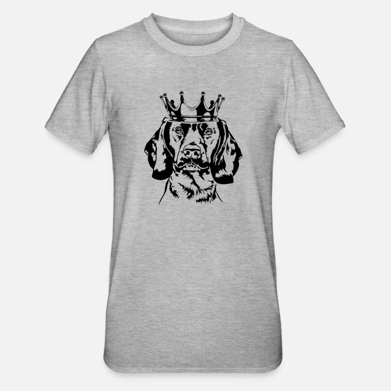 Lévrier bavarois Krone Wilsigns - T-shirt polycoton Unisexe - gris chiné