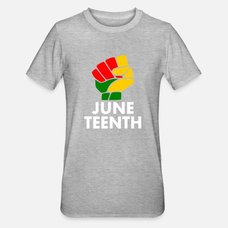 juneteenth - T-shirt polycoton Unisexe - gris chiné