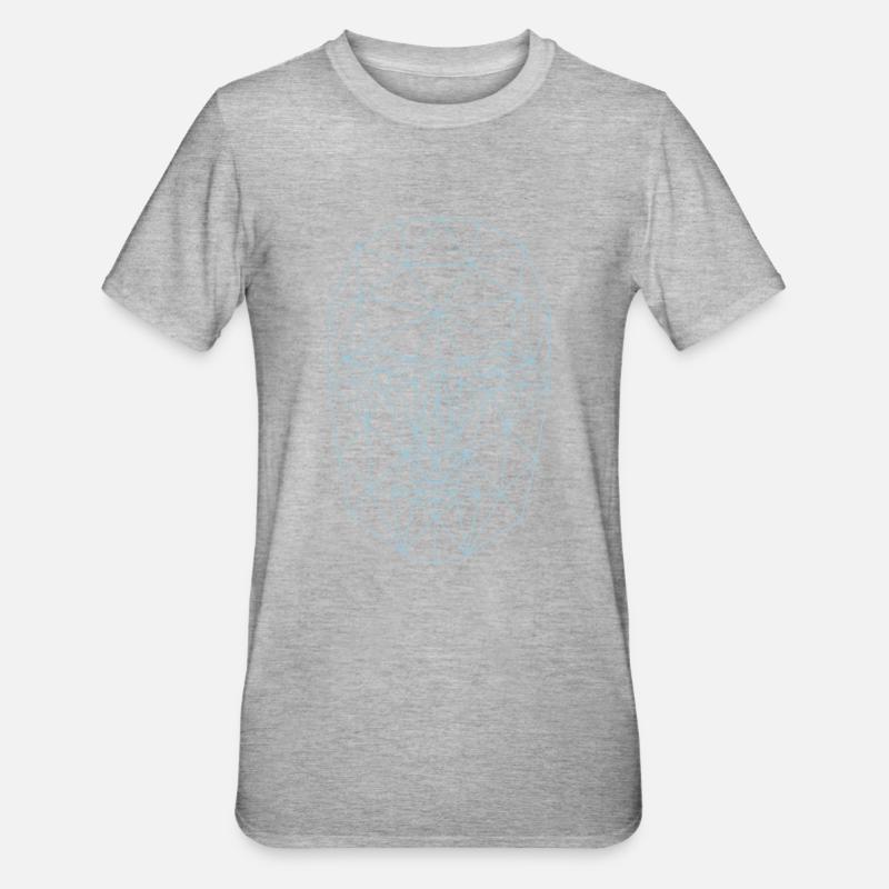 wireframe Visage abstrait - T-shirt polycoton Unisexe - gris chiné
