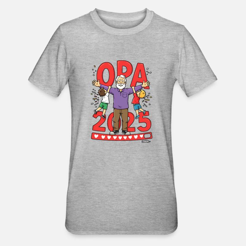 Opa 2019 - 2015 Loading - Unisex Polycotton T-Shirt - Grau meliert