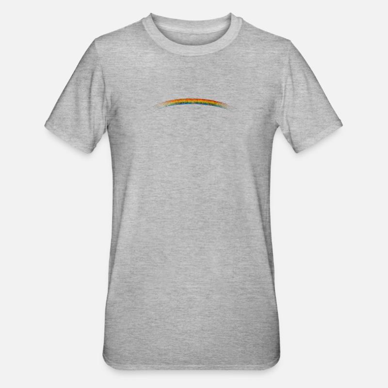glitzernder Regenbogen - Unisex Polycotton T-Shirt - Grau meliert