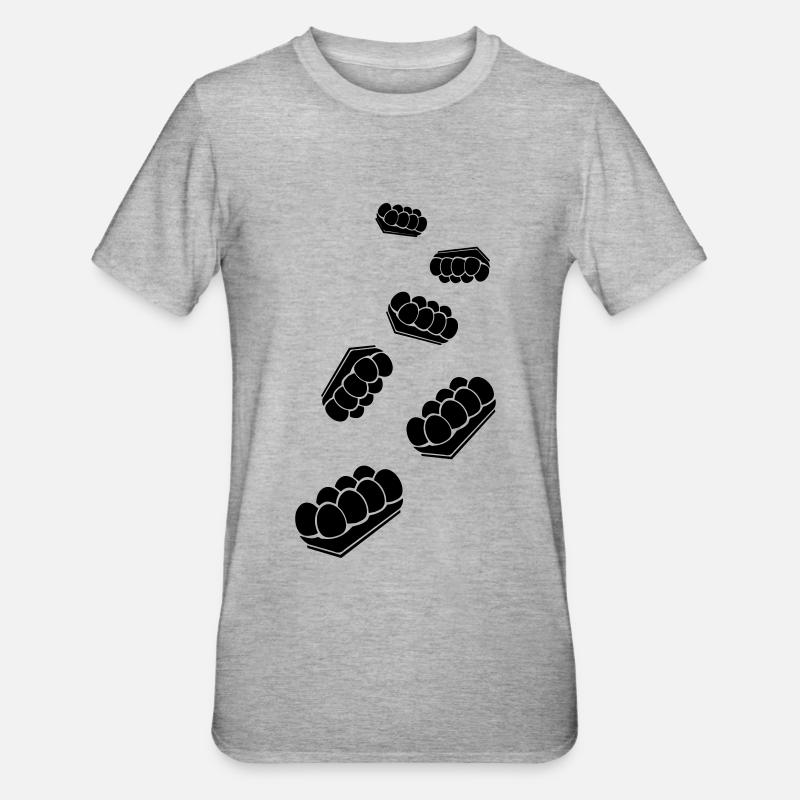 Eier symbol - Unisex Polycotton T-Shirt - Grau meliert