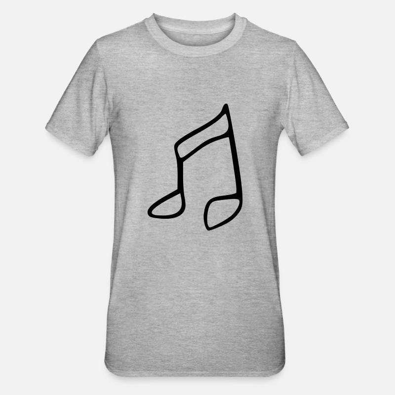 Note - Unisex Polycotton T-Shirt - Grau meliert