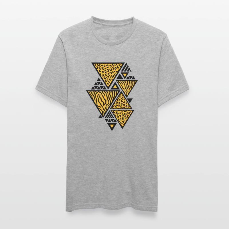 Modèle de Triangle (Tiger / Leopard) T-shirt polycoton Unisexe