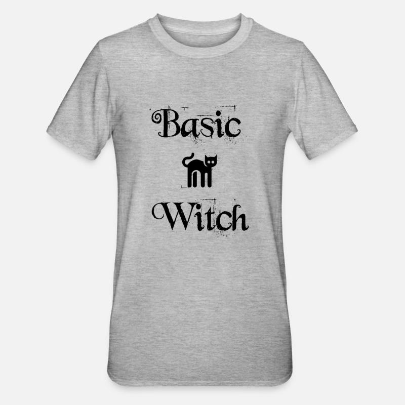 Basic Witch - T-shirt polycoton Unisexe - gris chiné