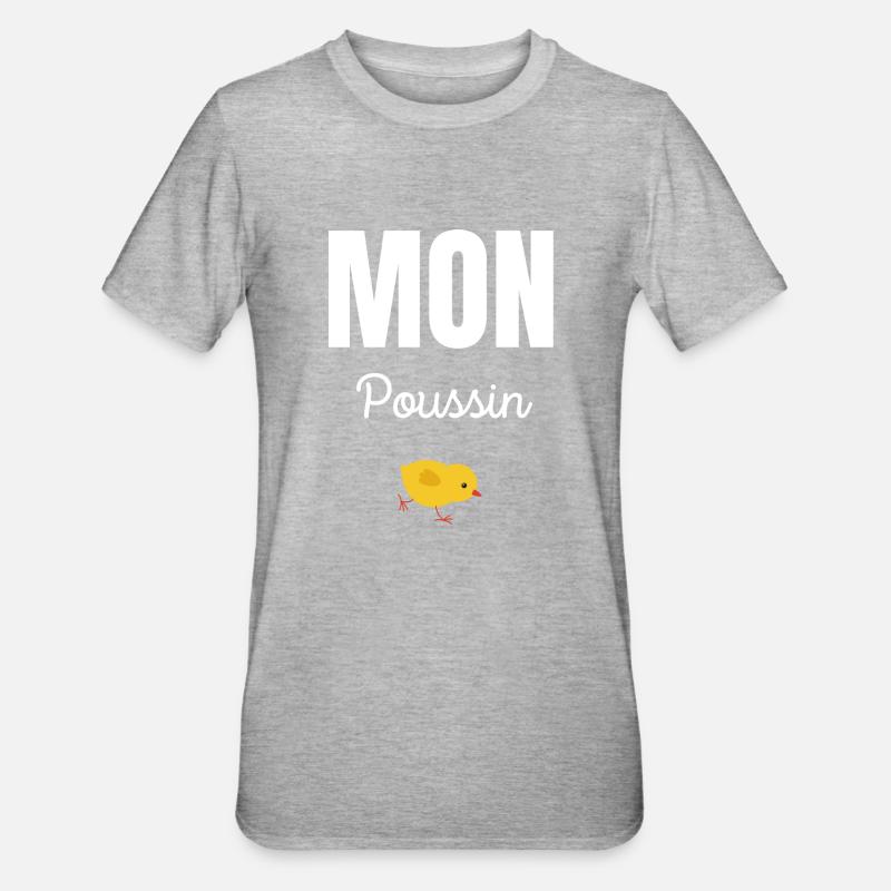 mon poussin - T-shirt polycoton Unisexe - gris chiné