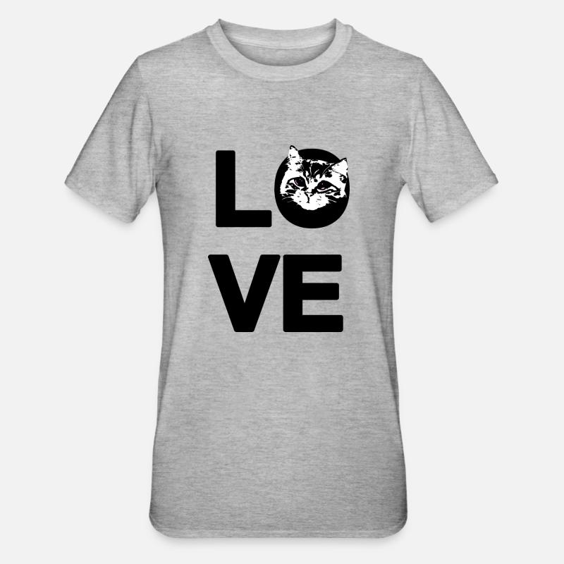 Love Chat - T-shirt polycoton Unisexe - gris chiné