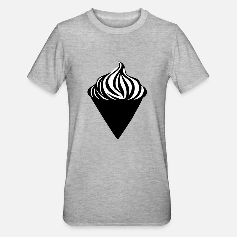 Eine leckere Waffel Eiscreme - Unisex Polycotton T-Shirt - Grau meliert