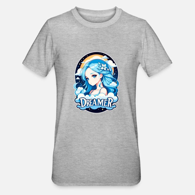 Träumer - Träumer - Träumer - Traum - Träumerei - Unisex Polycotton T-Shirt - Grau meliert