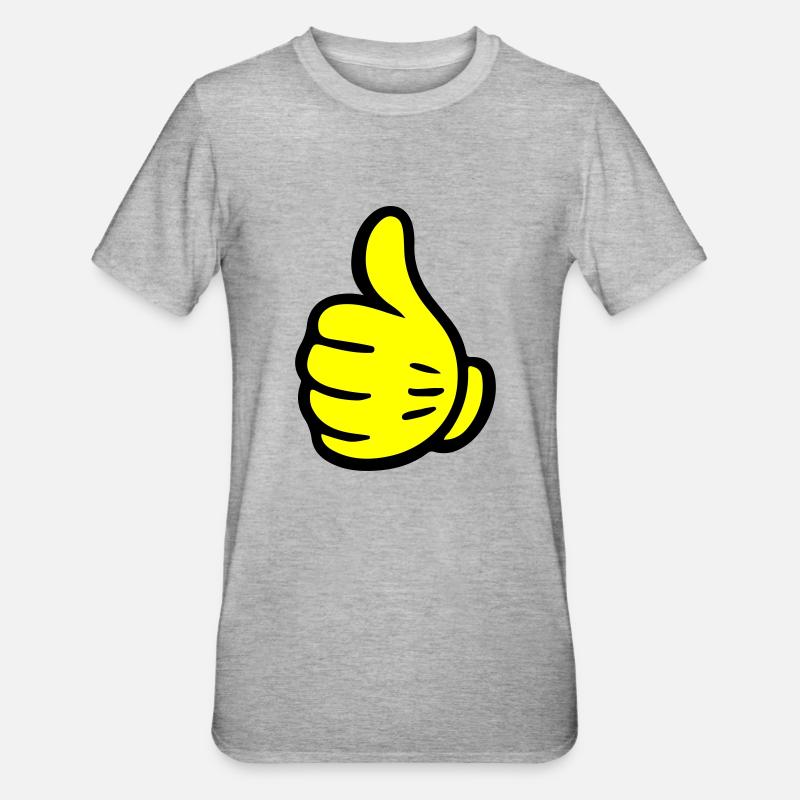 Main comme une bande dessinée - T-shirt polycoton Unisexe - gris chiné
