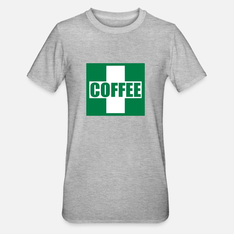 Notkaffee - Unisex Polycotton T-Shirt - Grau meliert