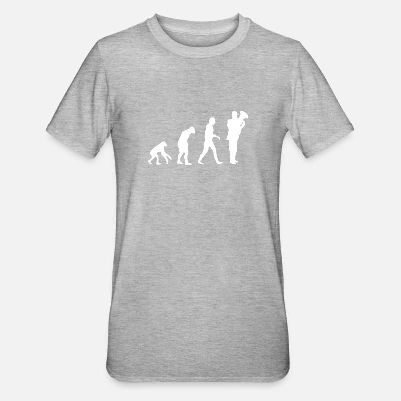 tuba evolution - T-shirt polycoton Unisexe - gris chiné