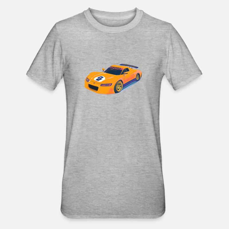 Argent des voitures de course - T-shirt polycoton Unisexe - gris chiné