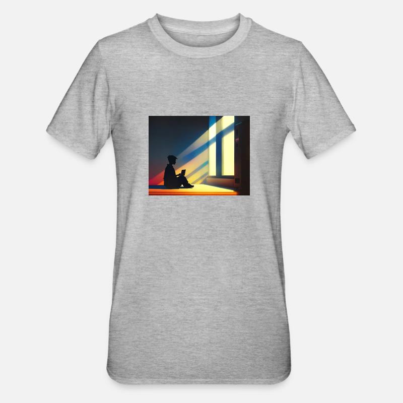Lofi - Dude - Unisex Polycotton T-Shirt - Grau meliert