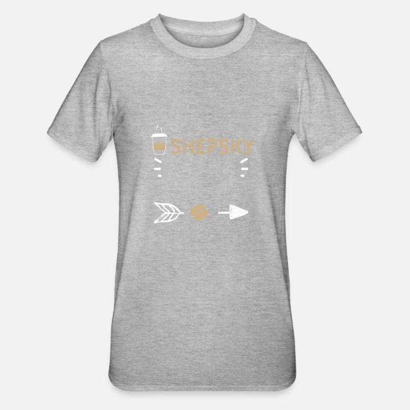 Shepsky - Café - T-shirt polycoton Unisexe - gris chiné