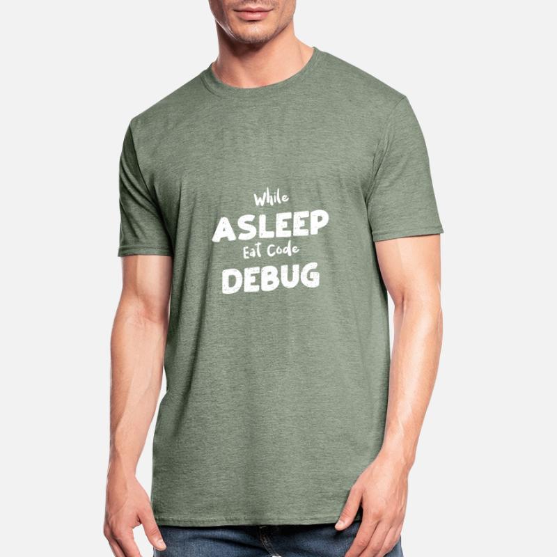 While Asleep Eat Code Debug Unisex Polycotton T-Shirt