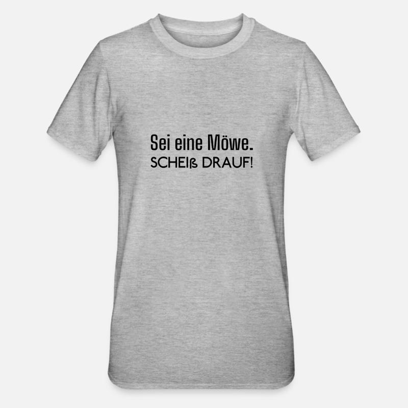 Möwe - Unisex Polycotton T-Shirt - Grau meliert