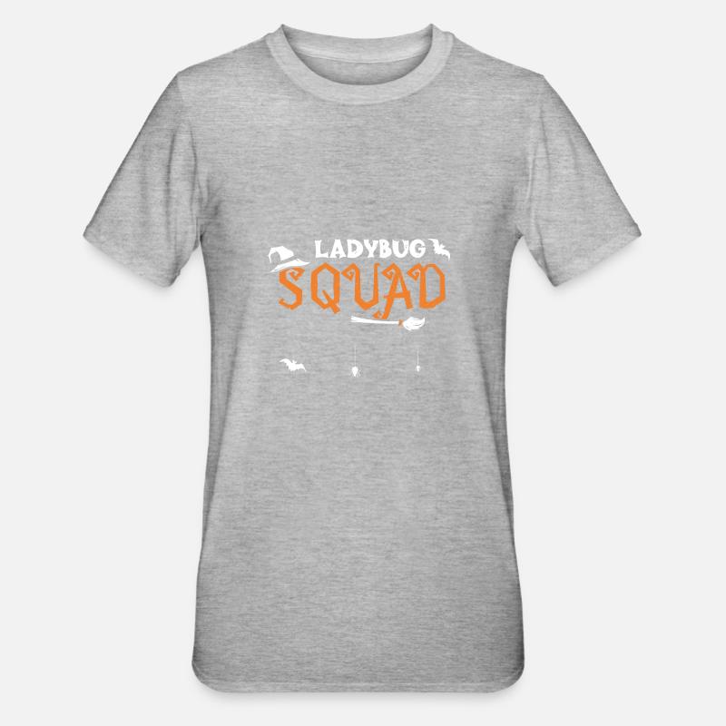 Ladybug Squad - Halloween - Unisex Polycotton T-Shirt - Grau meliert
