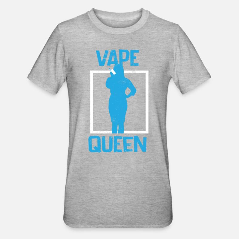 E-Zigarette E-Shisha Dampf Liquid - Unisex Polycotton T-Shirt - Grau meliert