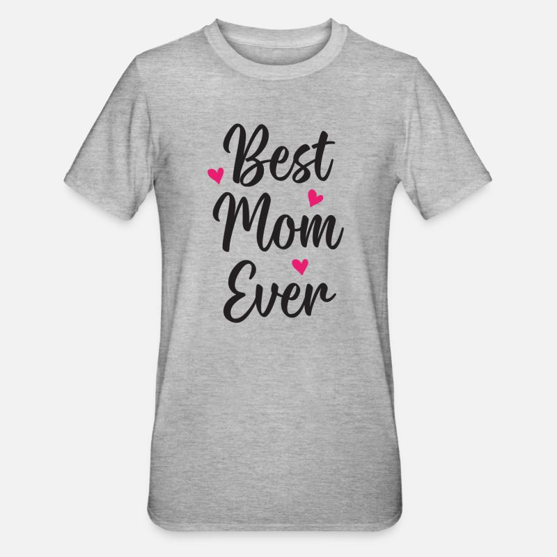 Beste Mutter aller Zeiten - Unisex Polycotton T-Shirt - Grau meliert