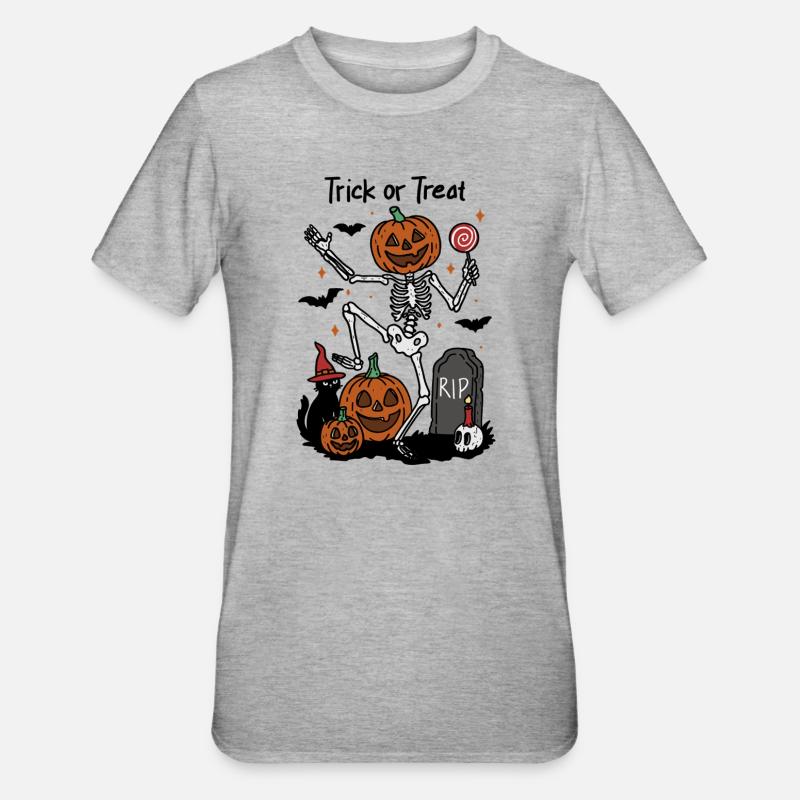 Süßes oder Saures Tanzen - Unisex Polycotton T-Shirt - Grau meliert