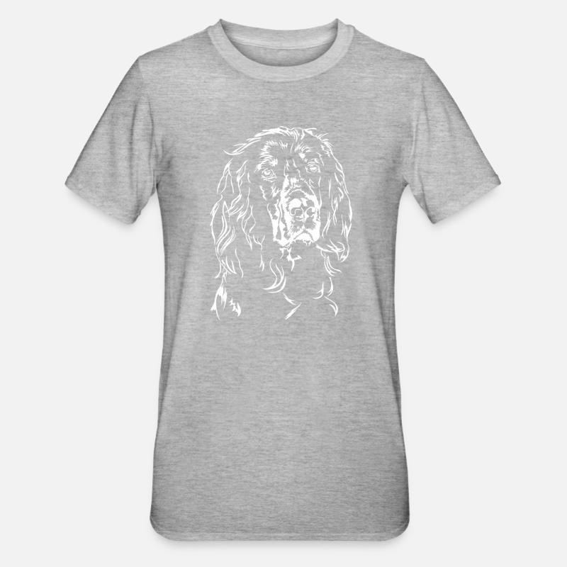 GORDON SETTER Portrait de Wilsign - T-shirt polycoton Unisexe - gris chiné