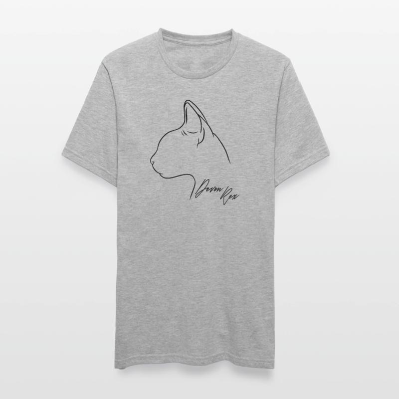 Devon Rex Profil Chat Chat Wilsigns T-shirt polycoton Unisexe