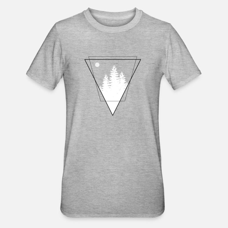 Forest Triangle Forrest - Unisex Polycotton T-Shirt - heather grey