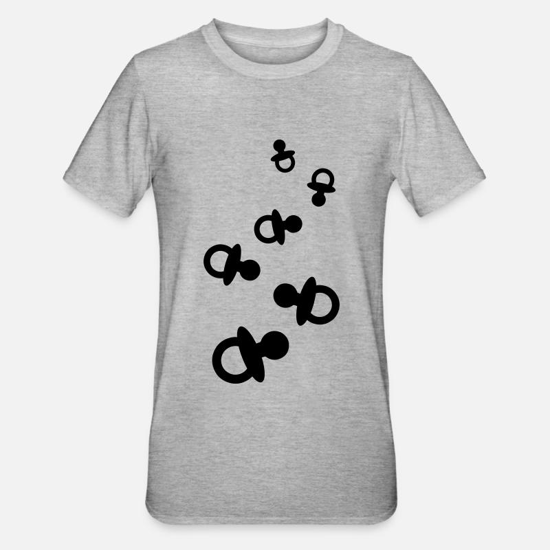 Sucette Bébé - T-shirt polycoton Unisexe - gris chiné
