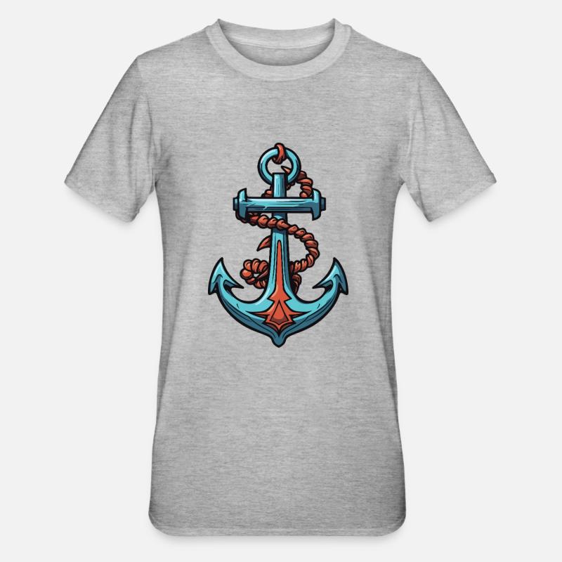 Conception d’ancrage - T-shirt polycoton Unisexe - gris chiné