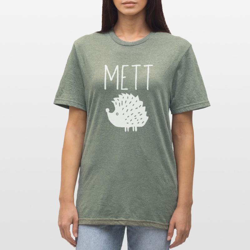 Mettigel Mett Igel Hackfleisch Fleischesser Hackk Unisex Polycotton T-Shirt