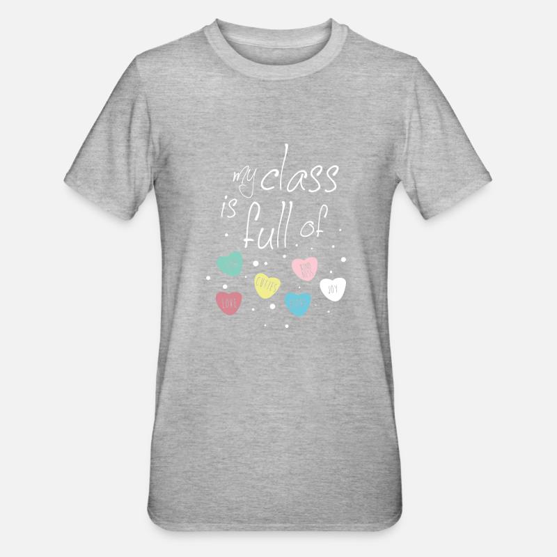 École primaire - T-shirt polycoton Unisexe - gris chiné