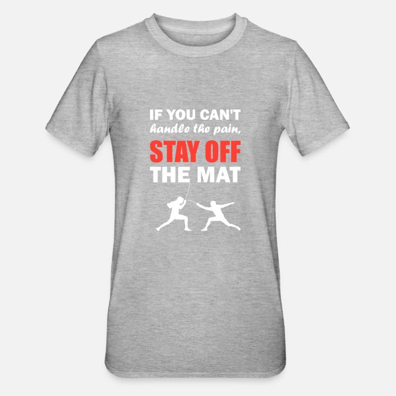 Fechten - Unisex Polycotton T-Shirt - Grau meliert