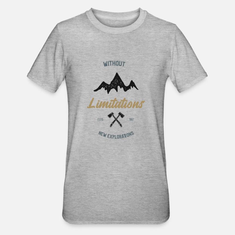 Sans limites Nouvelles explorations - T-shirt polycoton Unisexe - gris chiné