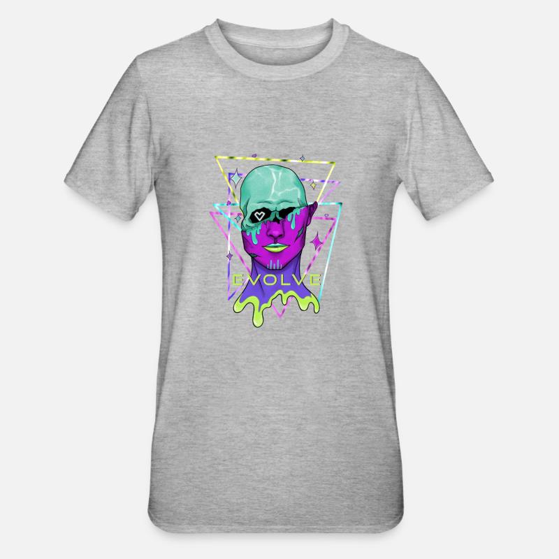 Evolve Galaxy Alien - T-shirt polycoton Unisexe - gris chiné