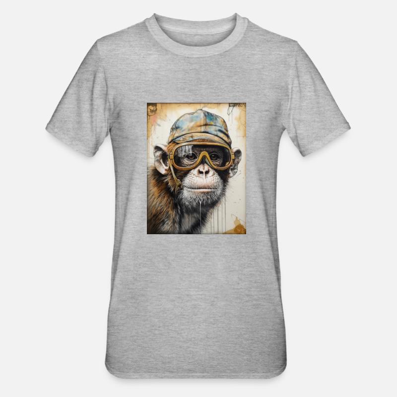 Animal Style - Unisex Polycotton T-Shirt - heather grey