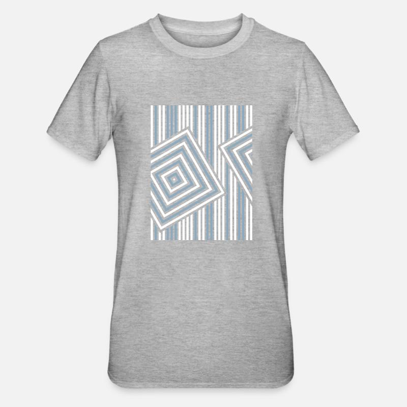 Illusion de conception abstraite - T-shirt polycoton Unisexe - gris chiné
