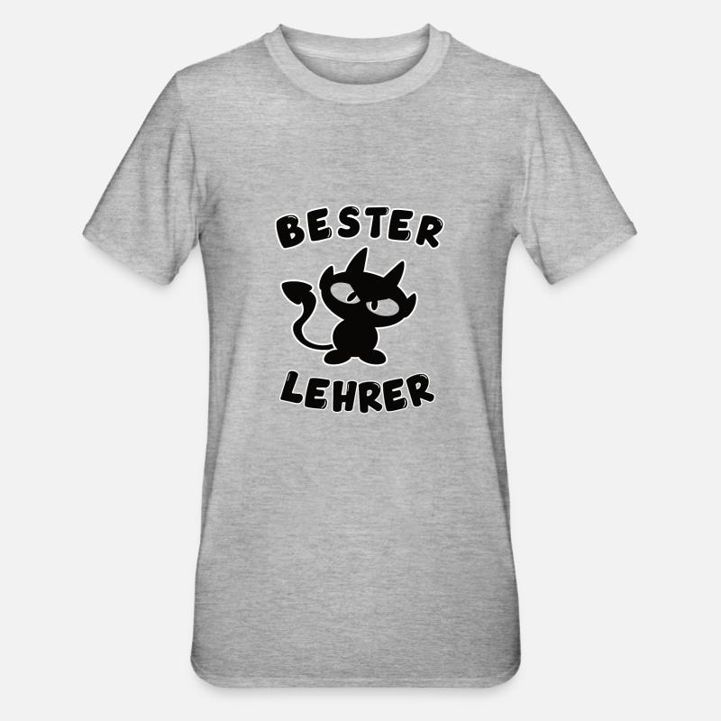 cooles bester Lehrer Design - Unisex Polycotton T-Shirt - Grau meliert