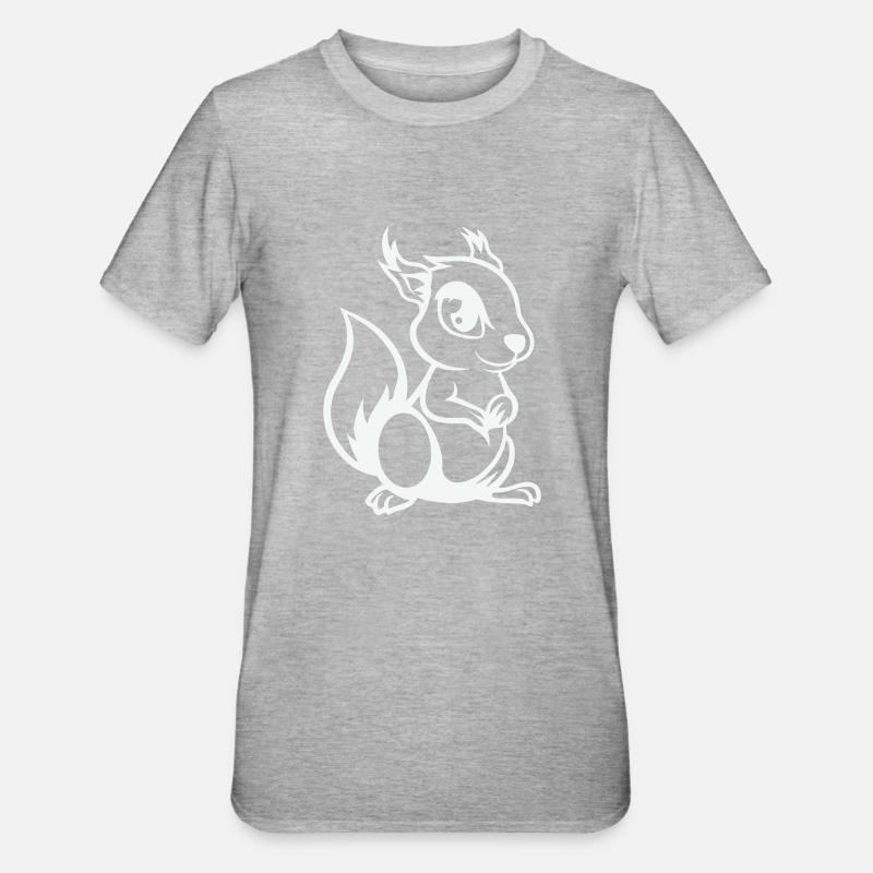 Bande dessinée écureuil - T-shirt polycoton Unisexe - gris chiné