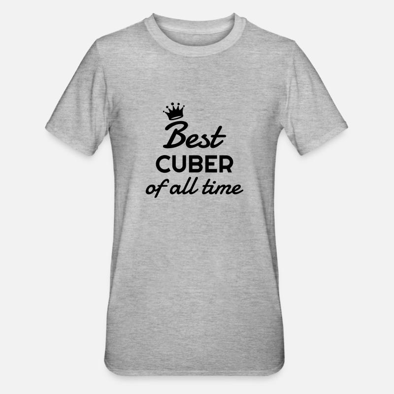 Cubing / Cube / Cuber / Speedcubing - T-shirt polycoton Unisexe - gris chiné