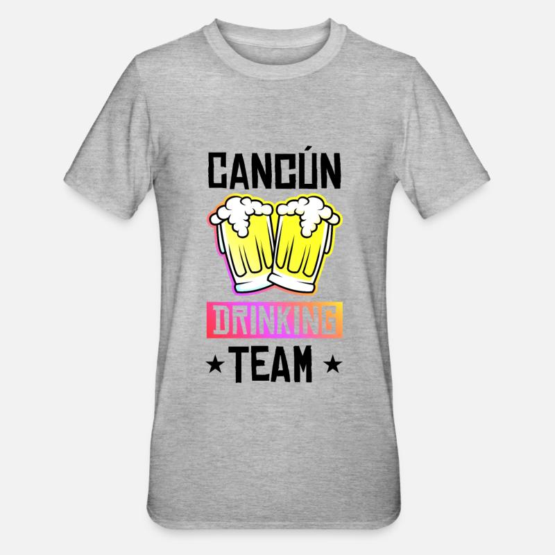 Équipe de Cancun Drinking - T-shirt polycoton Unisexe - gris chiné