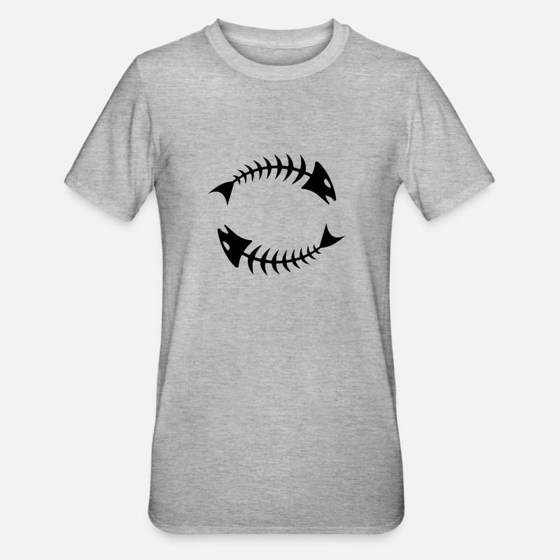 Double Fishbone Fishbone - T-shirt polycoton Unisexe - gris chiné