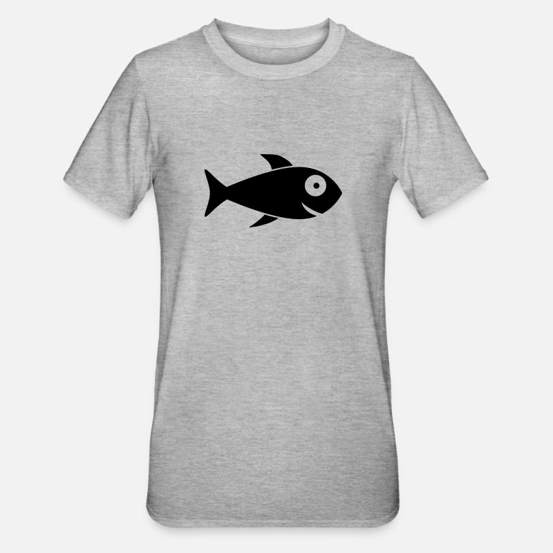 Cool Fish - Unisex Polycotton T-Shirt - heather grey