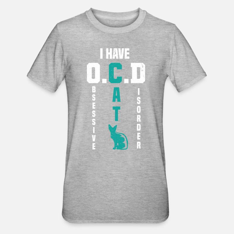 Chats Chat Chat Chat Chat Maman Mignon - T-shirt polycoton Unisexe - gris chiné