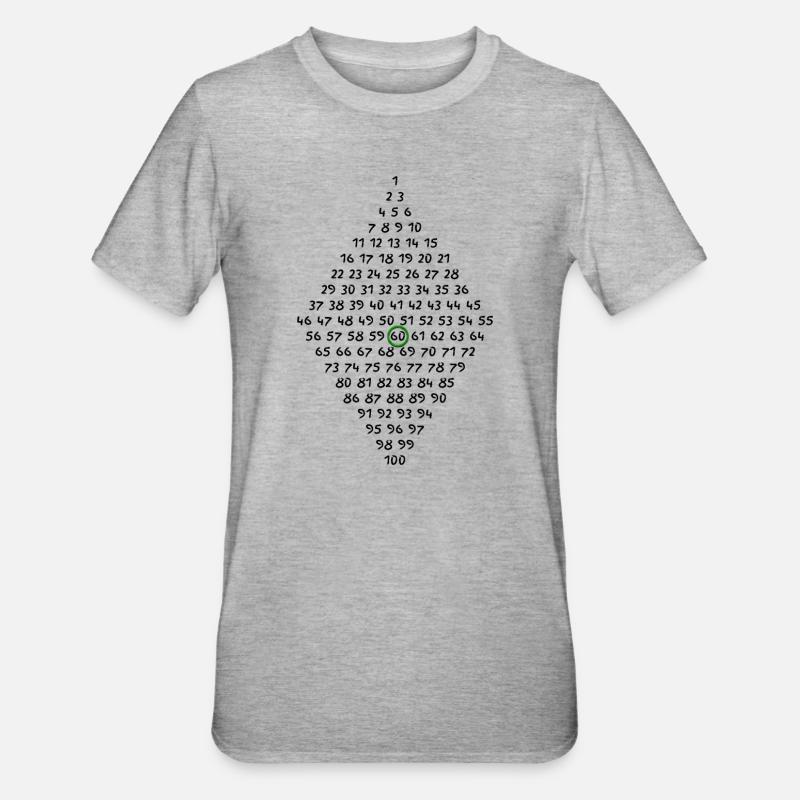 60° compleanno - Maglietta unisex, mix cotone e poliestere - grigio melange