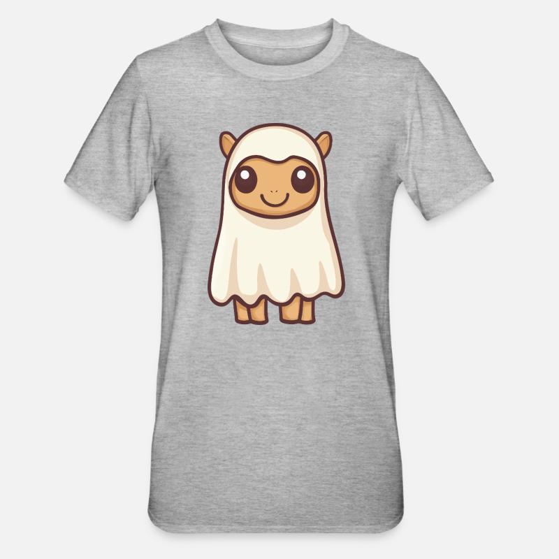 Kamel Halloween Geist - Unisex Polycotton T-Shirt - Grau meliert