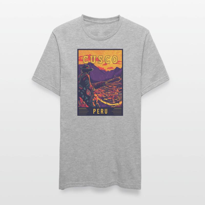 Entdecken Sie das lebendige Cusco in Peru – Reisekunst Unisex Polycotton T-Shirt