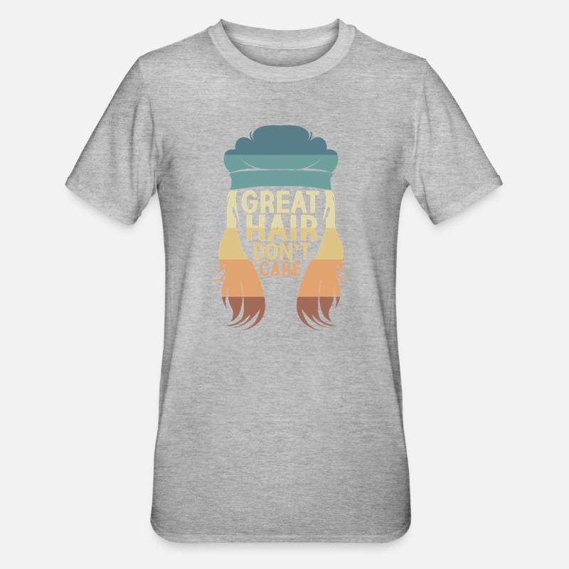 Coupe mullet coupe mulet - T-shirt polycoton Unisexe - gris chiné