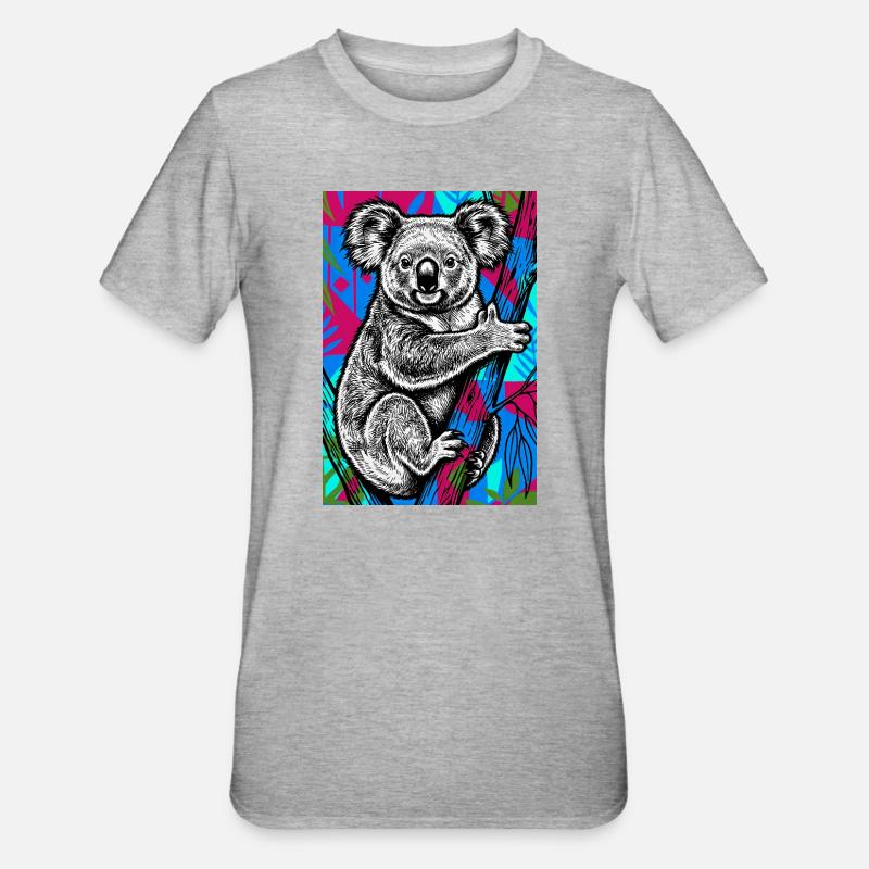 Koala - T-shirt polycoton Unisexe - gris chiné